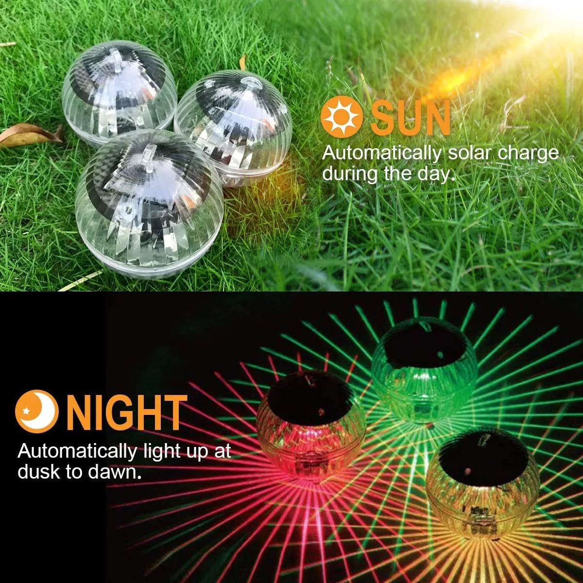 LED Solar Floating Lamp - Waterproof Color Changing Light for Pool and Pond